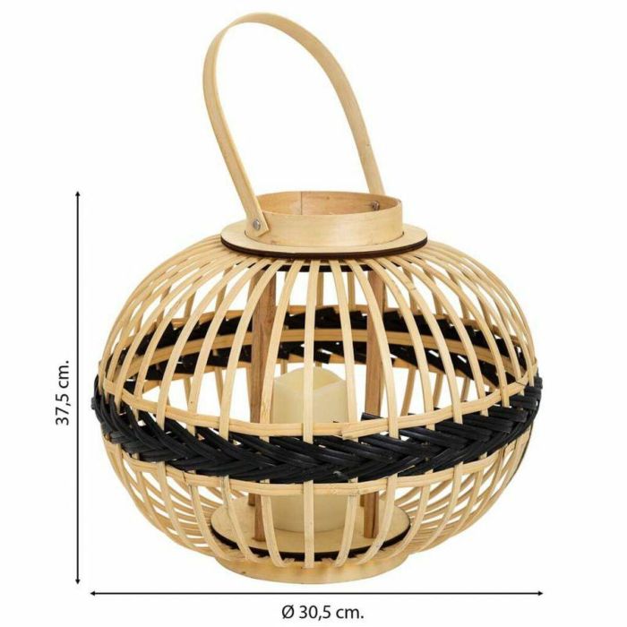 Farol Alexandra House Living Natural Bambú 37 x 30 x 37 cm 5 Farol Alexandra House Living Natural Bambú 37 x 30 x 37 cm 5