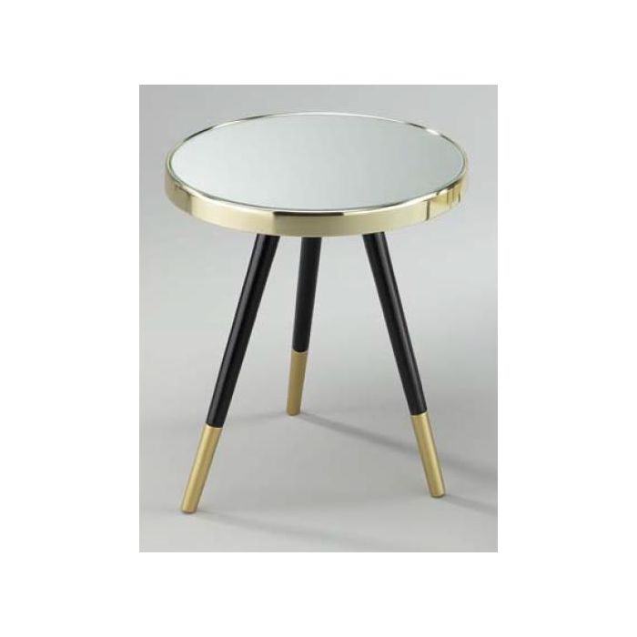 Mesita Auxiliar Glam DKD Home Decor Dorado Negro 42.5 x 48 x 42.5 cm