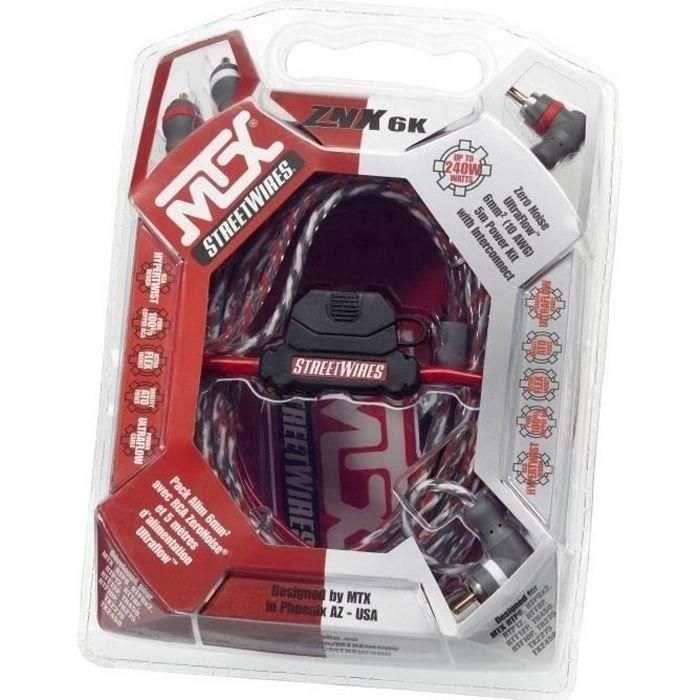 MTX Power Pack 6 mm2 con RCA StreetWires ZNX6K 5 m