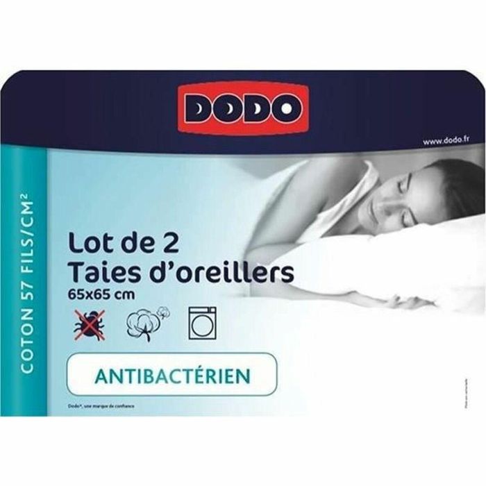 Dodo DOD3609251732400 Conjunto de 2 Fundas de Almohadas Square 65x65 cm Blanco Hecho en Francia 1 Dodo DOD3609251732400 Conjunto de 2 Fundas de Almohadas Square 65x65 cm Blanco Hecho en Francia 1