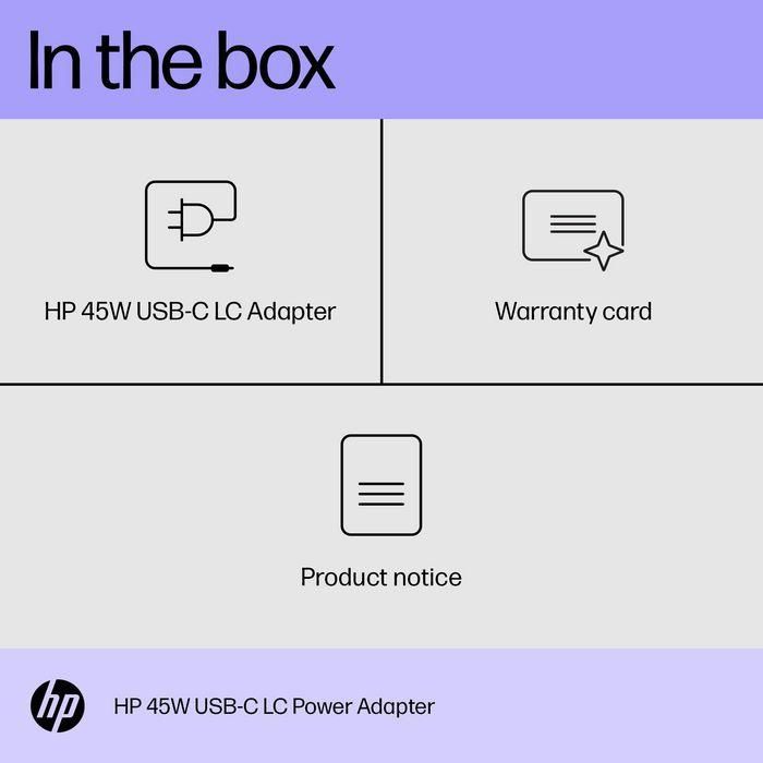 HP 45W USB-C LC Power Adapter 1 HP 45W USB-C LC Power Adapter 1