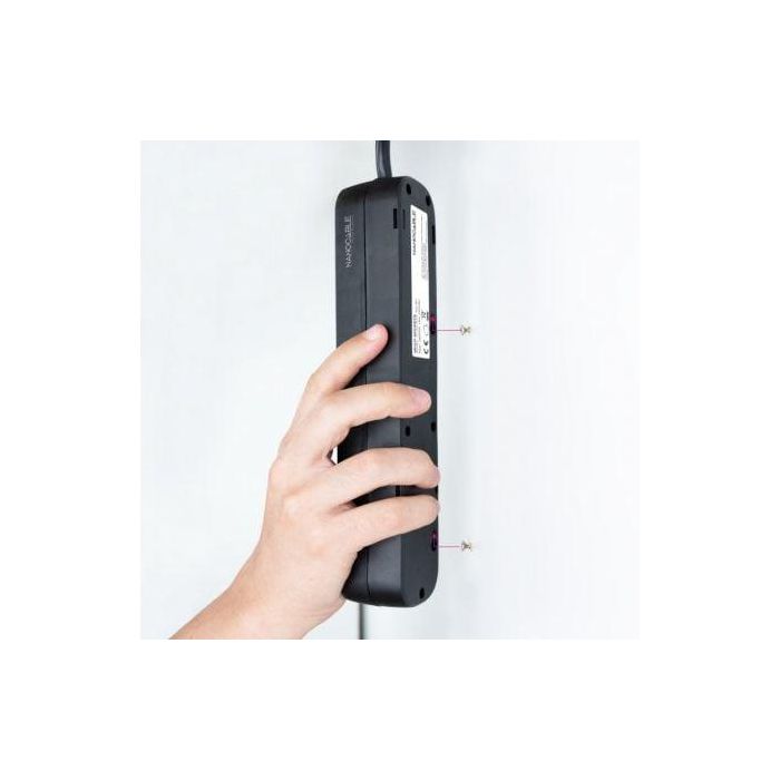 Regleta Nanocable 10.38.0003-NS-BK/ 3 Tomas de Corriente/ Cable 1.4m/ Negra 4 Regleta Nanocable 10.38.0003-NS-BK/ 3 Tomas de Corriente/ Cable 1.4m/ Negra 4