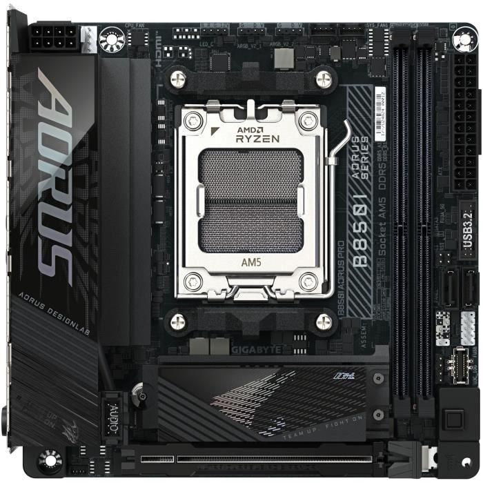 GIGABYTE B850I AORUS PRO Placa Base AMD AM5 B850 Mini ITX para Ryzen Serie 9000 DDR5 8400MHz PCIe 5.0 M.2 WiFi 7 2.5G LAN 1