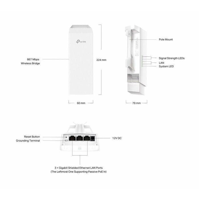 Punto de Acceso TP-Link EAP211-BRIDGE KIT Blanco 9 Punto de Acceso TP-Link EAP211-BRIDGE KIT Blanco 9