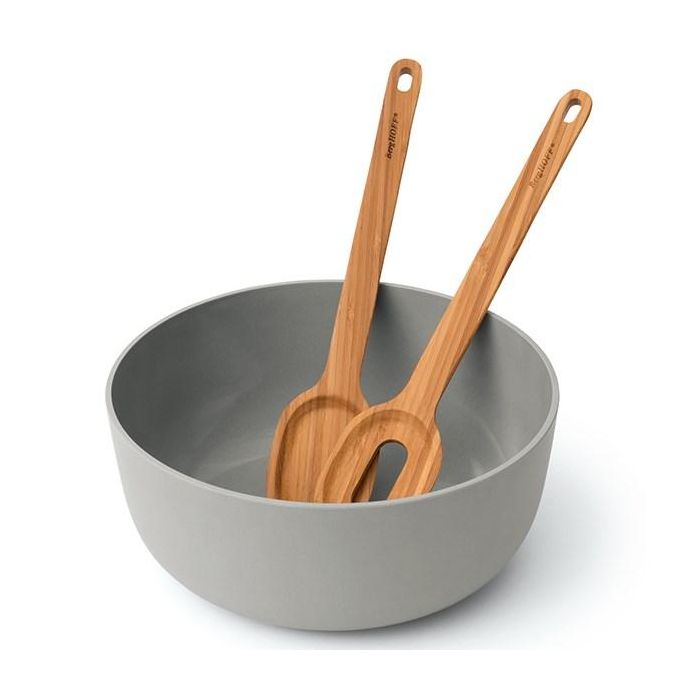 Berghoff 3950096 Bol de Ensalada con Cubiertos de Bambú