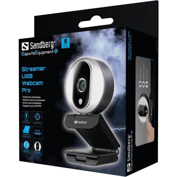 Sandberg Webcam Streamer USB Pro Full HD 1080P 30 FPS 7