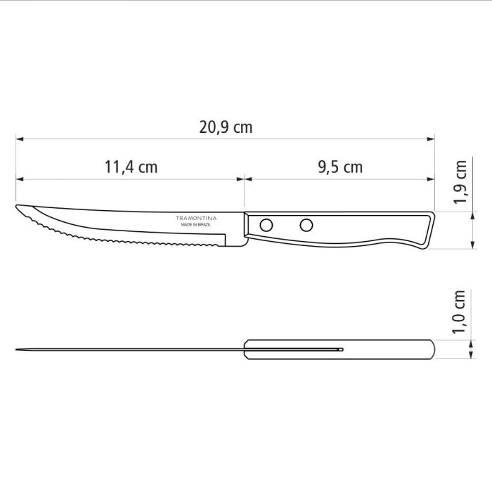 Tramontina Juego para Asado Tradicional 12 Piezas Acero Inoxidable Mangos Madera Oscura 4 Tramontina Juego para Asado Tradicional 12 Piezas Acero Inoxidable Mangos Madera Oscura 4