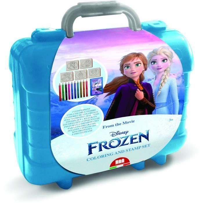 Juego creativo - MULTIPRINT - Set de viaje 42981 - 5 sellos Frozen - 10 lápices