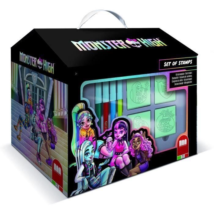 Casa para colorear - MULTIPRINT - 9869 - 7 sellos Monster High