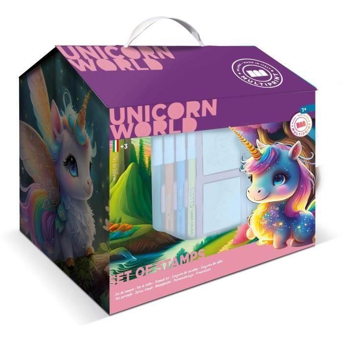 Casa para colorear - MULTIPRINT - 9978 - 7 sellos Unicornio