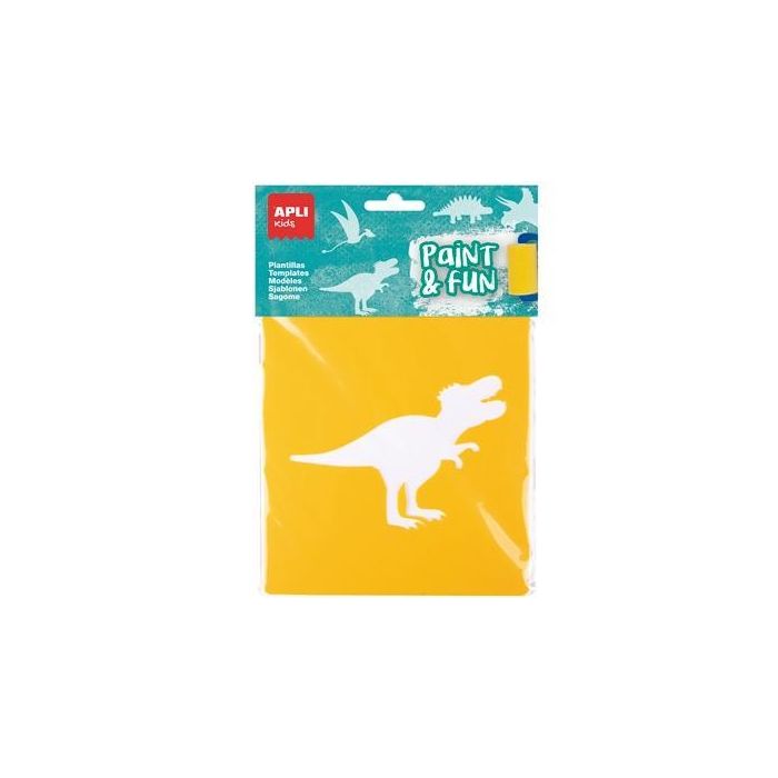 Apli Plantillas De Formas Dinosaurios Paint & Fun Pp Flexible Bolsa De 6 Surtidos Apli Plantillas De Formas Dinosaurios Paint & Fun Pp Flexible Bolsa De 6 Surtidos
