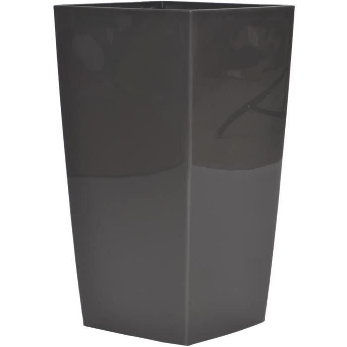 Maceta RIVIERA Nuance - Cuadrada - 38 x 38 x H 69 cm - Gris brillo 1 Maceta RIVIERA Nuance - Cuadrada - 38 x 38 x H 69 cm - Gris brillo 1