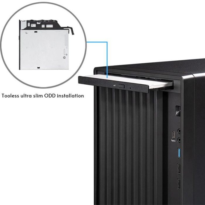 Chieftec BS-20B-OP Midi Tower PC Gamer UNI Series, micro ATX/Mini-ITX, Negro para Hogar/Oficina 4