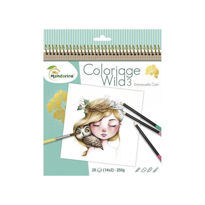 Libro De Colorear Avenue Mandarine Coloriage Wild 3 250G 28H