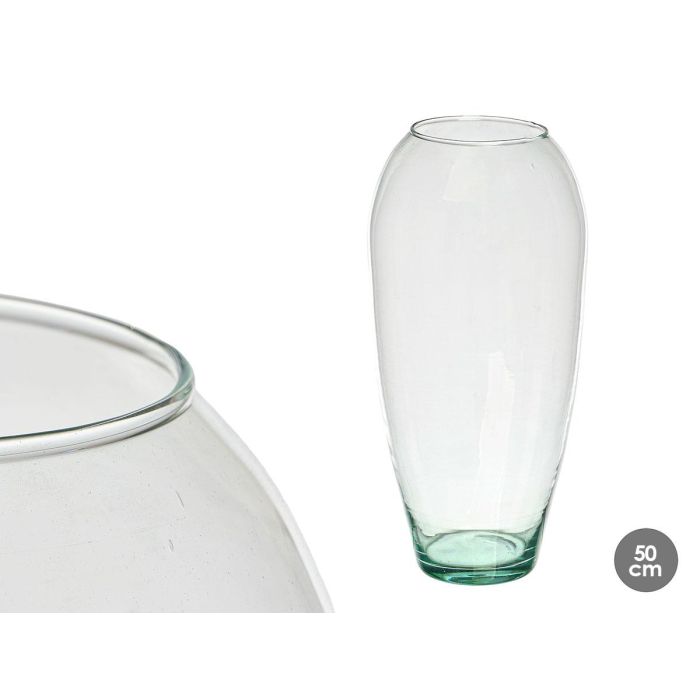 Jarrón de Cristal Abombado 50 cm - Giftdecor, Vidrio Transparente, 21x50x21 cm Jarrón de Cristal Abombado 50 cm - Giftdecor, Vidrio Transparente, 21x50x21 cm