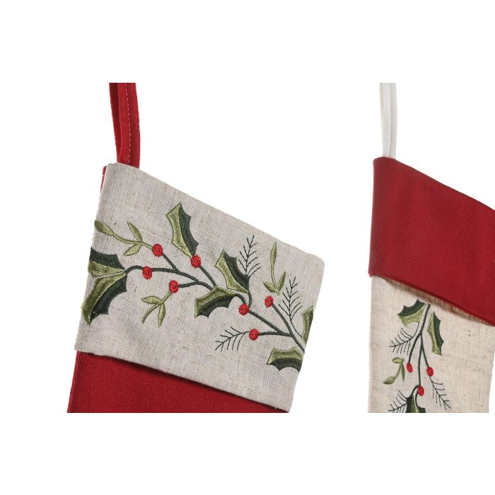 Calcetin Navidad Tradicional DKD Home Decor Rojo Beige 2 x 50 x 25 cm (6 Unidades) 1 Calcetin Navidad Tradicional DKD Home Decor Rojo Beige 2 x 50 x 25 cm (6 Unidades) 1