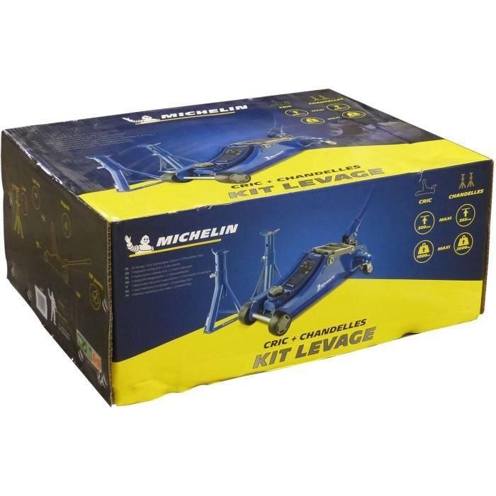 Gato hidráulico con ruedas - MICHELIN - 9558 - Capacidad de elevación: 1800 kg - Altura de elevación: 105 mm a 350 mm. 2 Gato hidráulico con ruedas - MICHELIN - 9558 - Capacidad de elevación: 1800 kg - Altura de elevación: 105 mm a 350 mm. 2