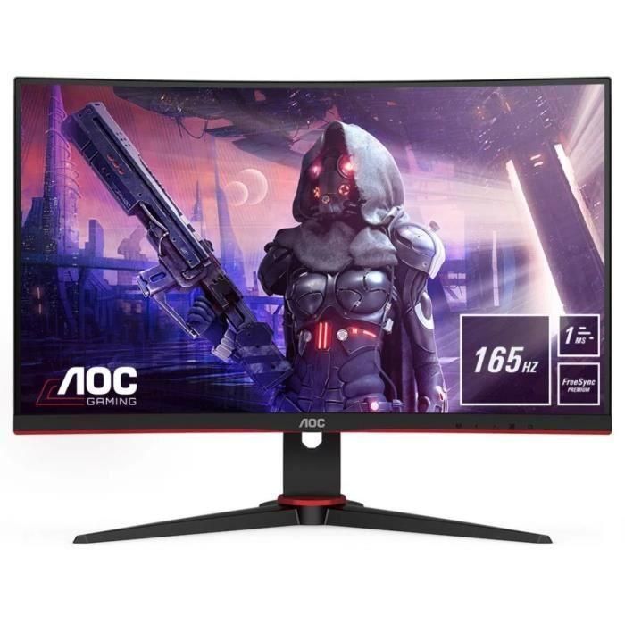 Monitor Gaming Curvo AOC C24G2AE 23.6"/ Full HD/ 1ms/ 165Hz/ VA/ Multimedia/ Negro 1