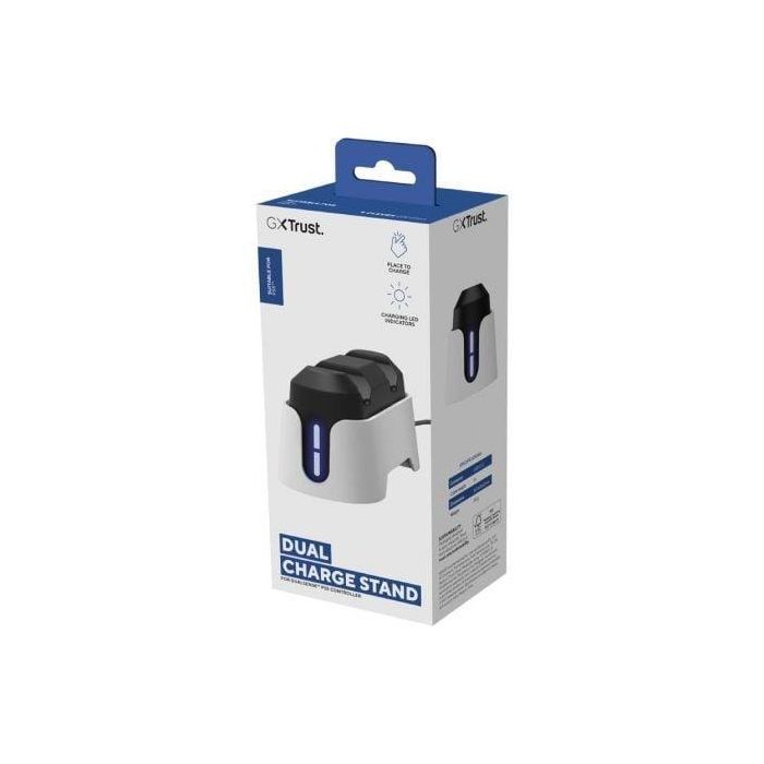 Trust Gaming GXT 228 Estación de Recarga Doble para 2 Mandos DualSense PS5 - Color Blanco, Conexión USB-C con Indicadores LED 3 Trust Gaming GXT 228 Estación de Recarga Doble para 2 Mandos DualSense PS5 - Color Blanco, Conexión USB-C con Indicadores LED 3