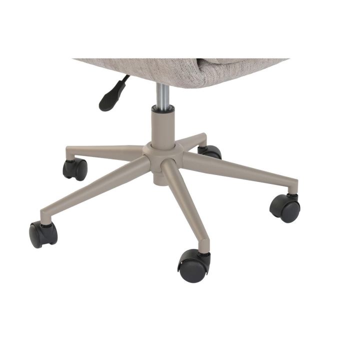 DKD Home Decor Silla de Oficina Giratoria Gris 65x88x60 cm con Ruedas de Poliéster y Metal 3 DKD Home Decor Silla de Oficina Giratoria Gris 65x88x60 cm con Ruedas de Poliéster y Metal 3