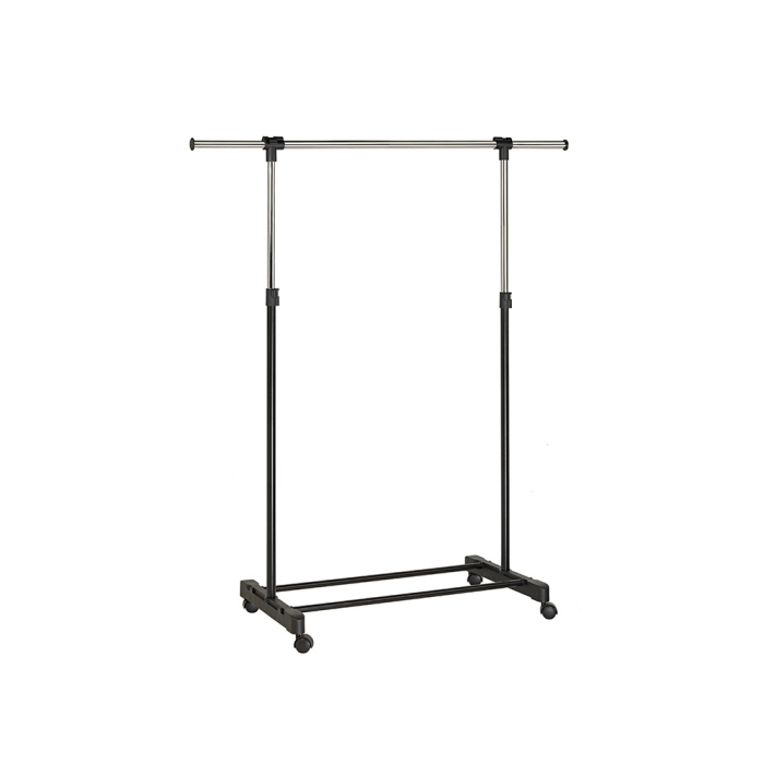 Unilux Perchero Extensible con Ruedas, Ajustable en Altura y Anchura, Negro/Cromado 0 Unilux Perchero Extensible con Ruedas, Ajustable en Altura y Anchura, Negro/Cromado 0