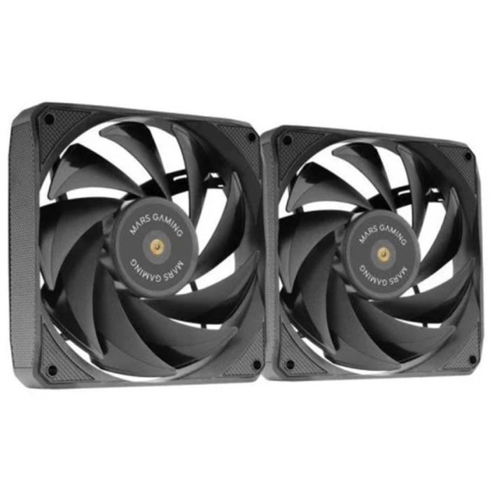 Mars Gaming MF-NCLX2 Kit Ventiladores de Caja PC 120mm PWM Aspas Híbridas FDB Cobre Silenciosos de Alta Eficiencia 1