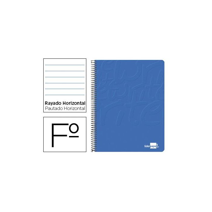 Cuaderno Espiral Liderpapel Folio Write Tapa Blanda 80H 60 gr Horizontal Con Margen Color Azul 10 unidades