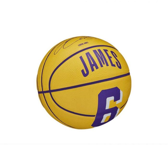 Balón de Baloncesto Wilson Nba Player Icon Mini Lebron Morado (Talla 3) 3