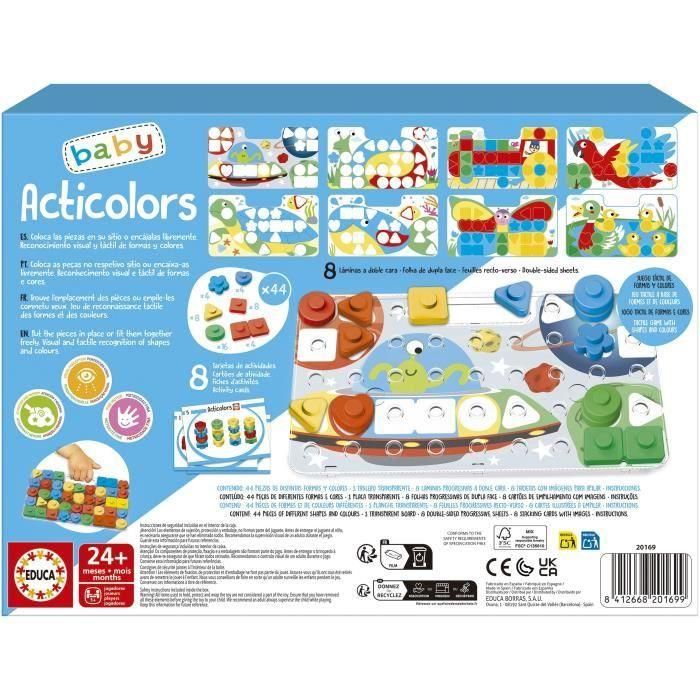 Educa EDU8412668201699 Articolors - Juego Educativo de Apilamiento con Fichas de Colores y Formas Geométricas para Niños de 2+ Años 1 Educa EDU8412668201699 Articolors - Juego Educativo de Apilamiento con Fichas de Colores y Formas Geométricas para Niños de 2+ Años 1