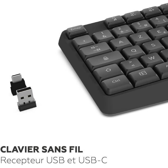 Teclado inalámbrico - MOBILITY LAB - Deluxe - AZERTY - Negro 1