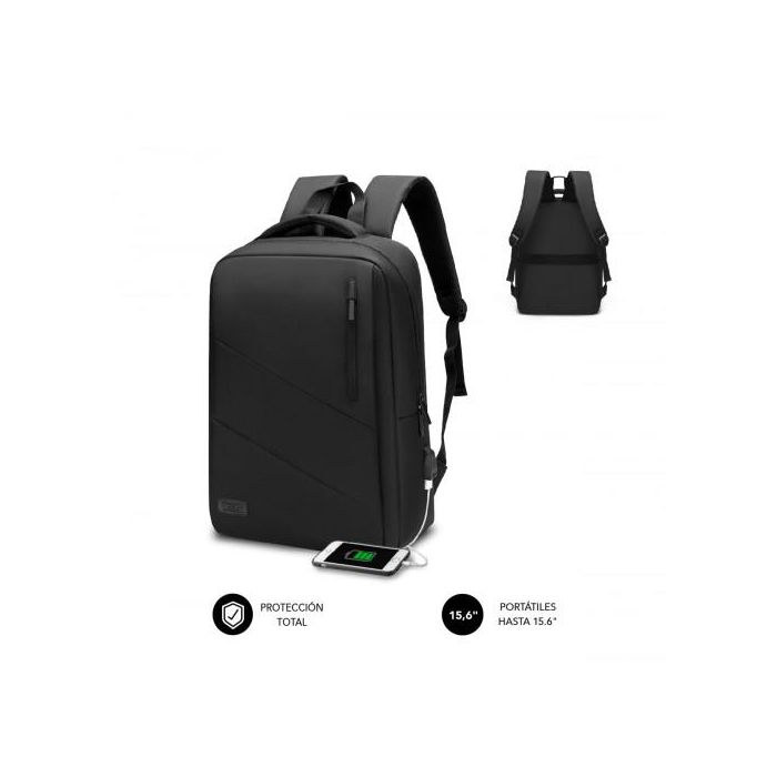 Mochila con Power Bank y Compartimento para Tablet y Portátil Subblim Oxford 0 Mochila con Power Bank y Compartimento para Tablet y Portátil Subblim Oxford 0