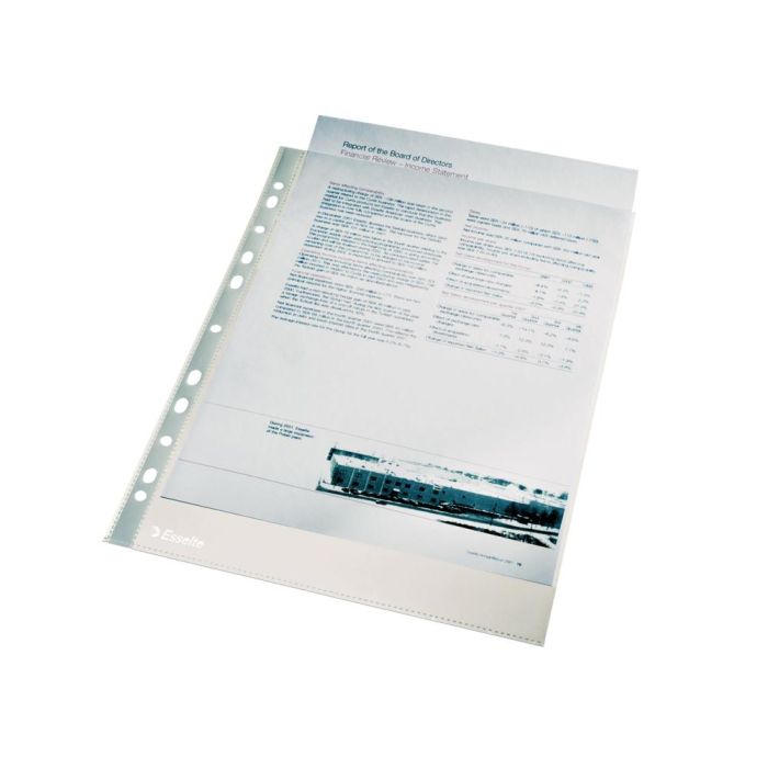 Esselte Funda Multitaladro 16 Pp Cristal Folio 120 Micras -100U- 1