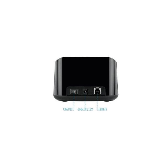 TooQ TQDS-802B Docking Station para Discos Duros USB 3.1 Doble Bahía 8TB HDD/SSD 2.5" 3.5" Clonación Plug & Play Blanco 1