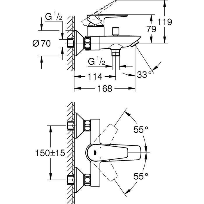 GROHE - Mezclador monomando de baño / ducha 5 GROHE - Mezclador monomando de baño / ducha 5