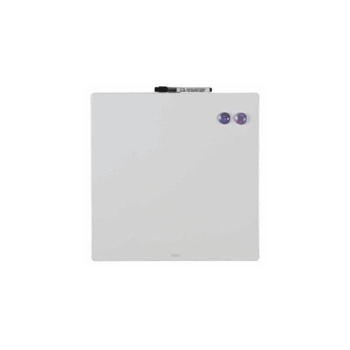 Nobo Pizarra Magnética Blanca 360x360mm con Rotulador e Imanes, 1903802