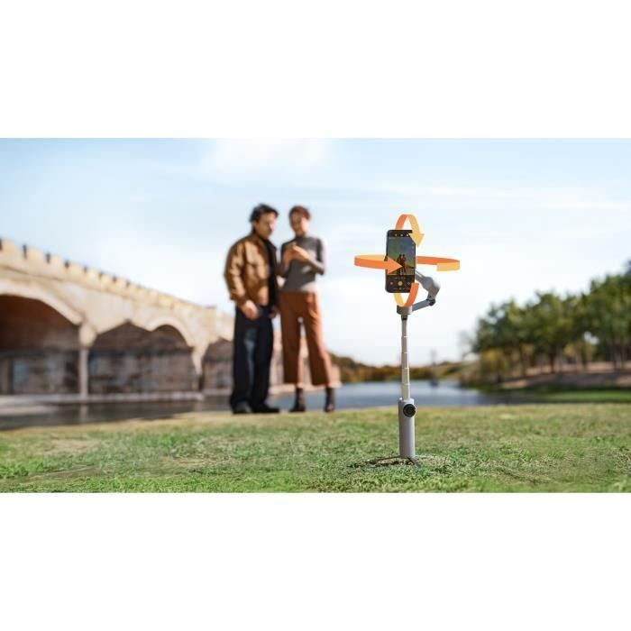 Insta360 INF2SBS1 Gimbal palo selfie Flow 2 Gris con Estabilización 3 ejes y Deep Track 4.0 con IA 5