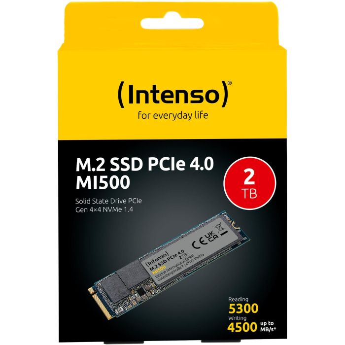 Intenso 3836470 Unidad de Estado Sólido SSD 2 TB M.2 NVMe PCIe 4.0 Lectura 5300 MB/s Escritura 4500 MB/s 3