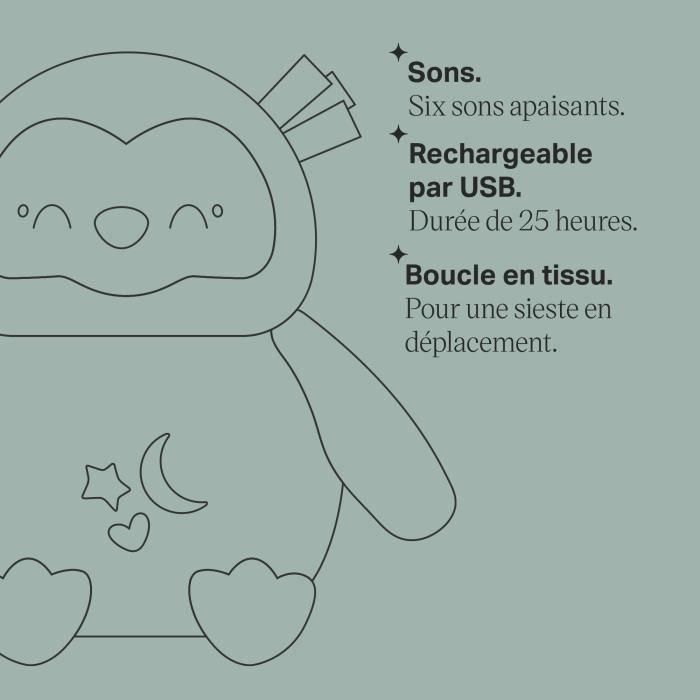 Mini Peluche - TOMMEE TIPPEE - Ollie The Owl - Ayuda para dormir en viaje - 6 sonidos - Recargable por USB - Lavable a máquina 4 Mini Peluche - TOMMEE TIPPEE - Ollie The Owl - Ayuda para dormir en viaje - 6 sonidos - Recargable por USB - Lavable a máquina 4