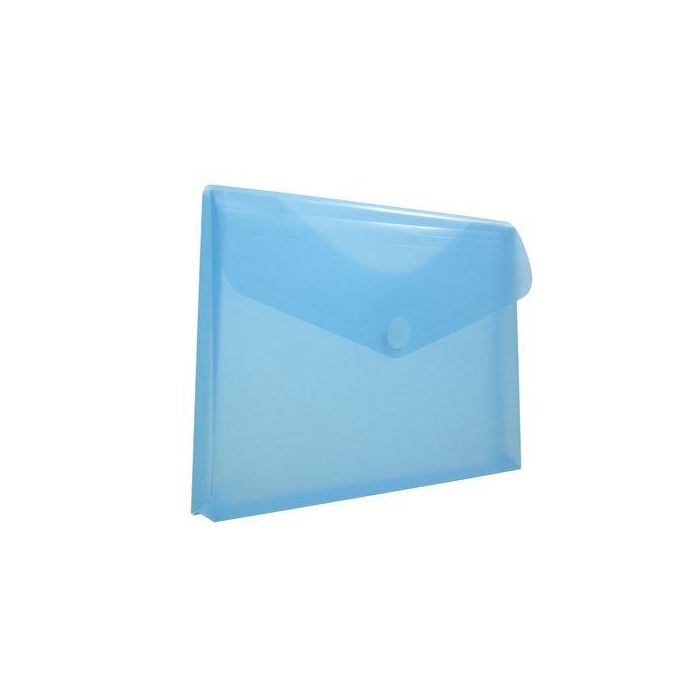 Dosier Sobre Office Box Fuelle Pp Velcro A4+ Azul Transparente 10 unidades