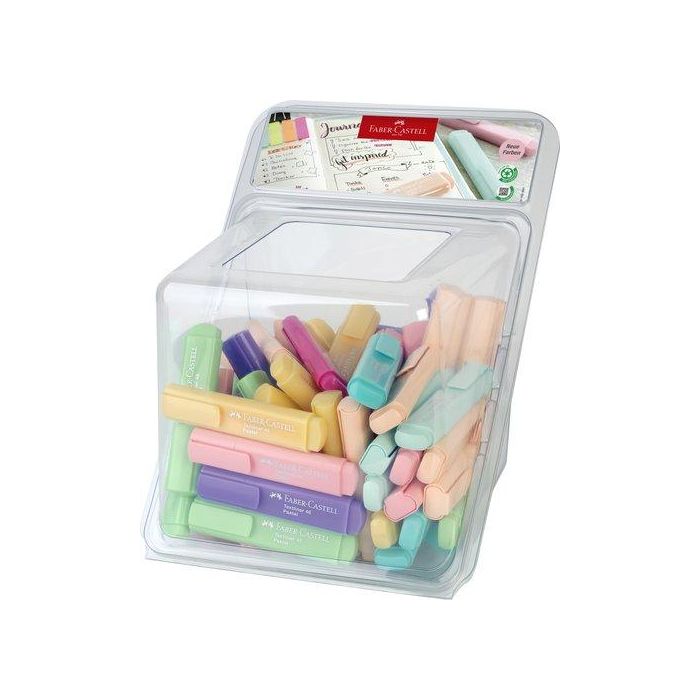 Marcador Fluor Faber-Castell Textliner 46 Pastel Surtido Expositor De 100