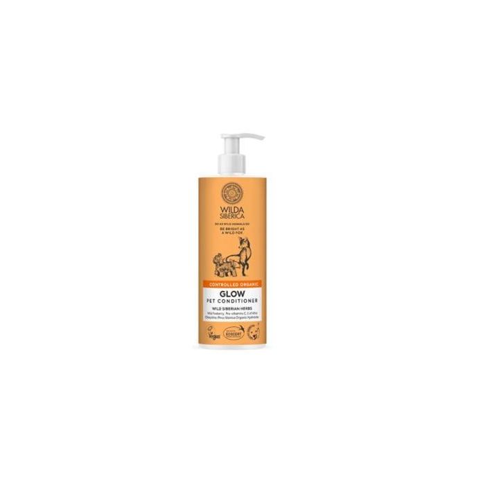 Wilda Veterinaria Acondicionador Brillo para Mascotas Perros Gatos Pelajes Apagados Color Volumen Sedoso Arándano Rojo Silvestre ECOCERT 6uds x 400ml