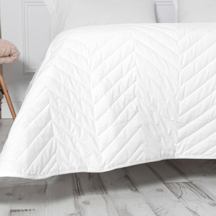 Colcha HappyFriday BASIC Blanco Cama de 80/90/105 180 x 260 cm 33 x 16 x 43 cm 3