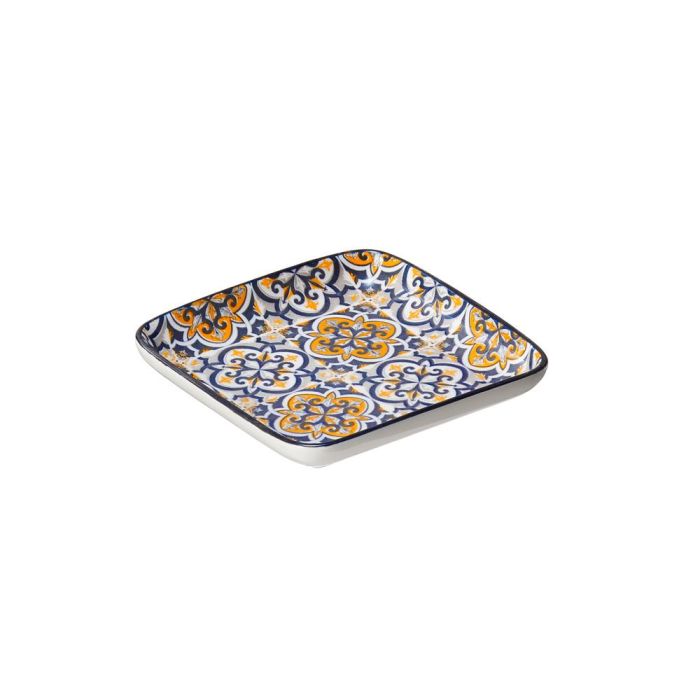 Leone Juego de 6 Platos Cuadrados 12x12 cm Colección Amalfi - Apto Lavavajillas, Horno y Microondas (máx. 180º)