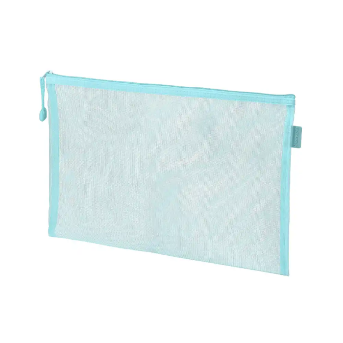 Liderpapel Bolsa Zipper Bag Poliéster Transpirable Multiusos Din A5 Azul Pastel 2 Liderpapel Bolsa Zipper Bag Poliéster Transpirable Multiusos Din A5 Azul Pastel 2