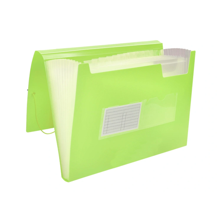 Liderpapel Clasificador Fuelle Polipropileno DIN A4 Amarillo Fluor Opaco 13 Departamentos 4