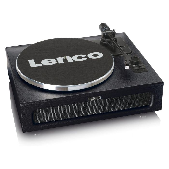 Lenco LS-430BK Tocadiscos de tracción por correa con Bluetooth 5.0 y Altavoces, 33/45 RPM, Imitación Piel, Negro 20