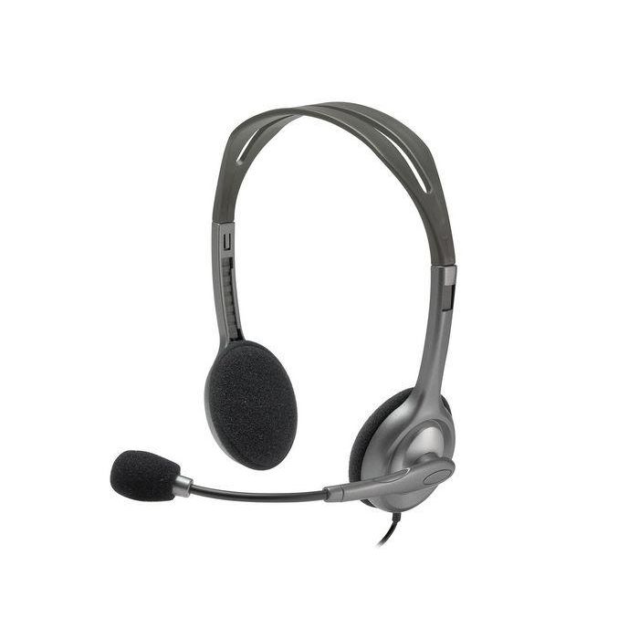 Logitech H110 Auriculares Estéreo con Micrófono Flexible giratorio, Conexión Jack 3.5mm para PC, Móvil, Tablet, Diadema Ajustable 0 Logitech H110 Auriculares Estéreo con Micrófono Flexible giratorio, Conexión Jack 3.5mm para PC, Móvil, Tablet, Diadema Ajustable 0