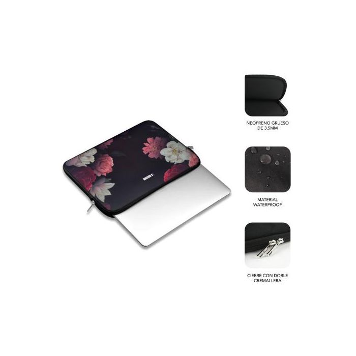 SUBBLIM Trendy Sleeve Neo Flowers 13,3-14" 2