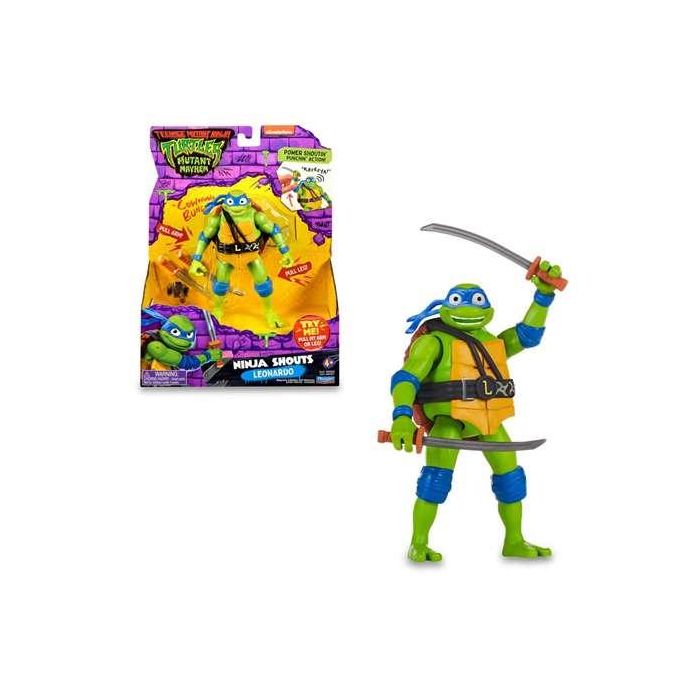 Famosa Figura Tortugas Ninja Deluxe Articulada con Sonidos de Batalla y Accesorios de Armas de Plástico 15cm - Modelos Surtidos - Edad 4+ Años 1