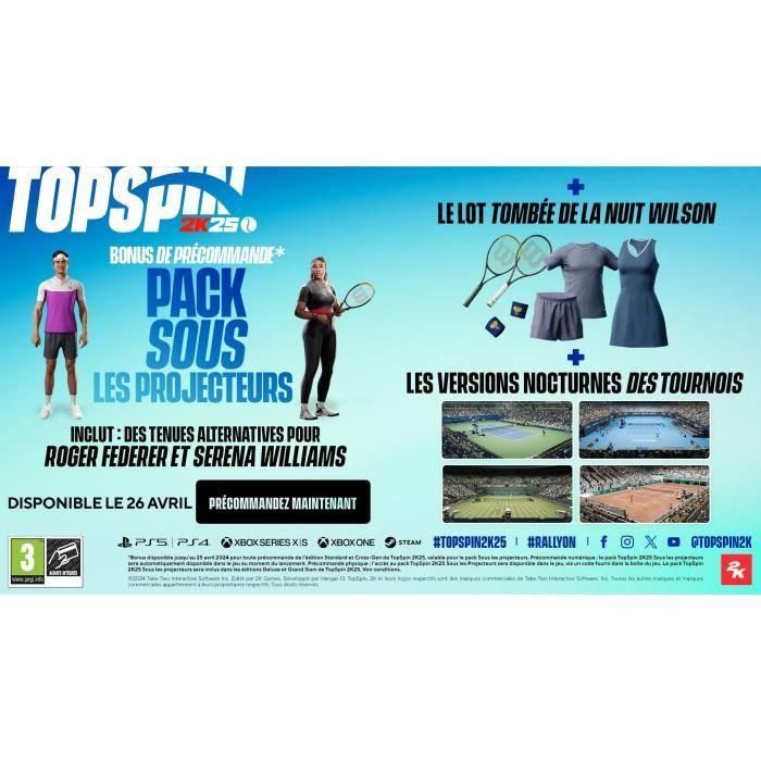2K Games TopSpin 2K25 Juego de Tenis para PlayStation 5 Edición Estándar 1 2K Games TopSpin 2K25 Juego de Tenis para PlayStation 5 Edición Estándar 1
